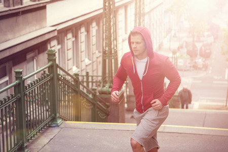 Outdoor health and fitness concept in the city