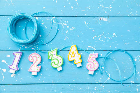 Colorful Happy Birthday background with copyspaceの写真素材