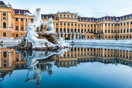 Vienna, Austria, July 21 2017: Schonbrunn Palace, imperial summer residence in Vienna, Austriaのeditorial素材