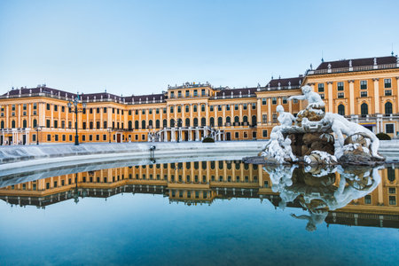 Vienna, Austria, July 21 2017: Schonbrunn Palace, imperial summer residence in Vienna, Austriaのeditorial素材