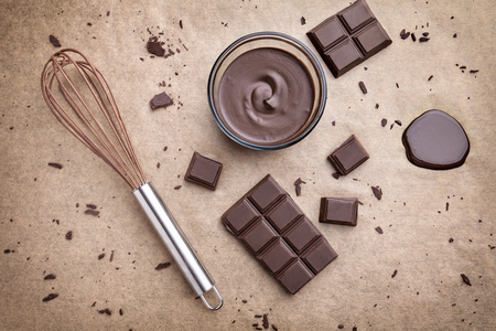 Delicious dark chocolate backgroundの写真素材