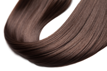 Closeup on luxurious straight glossy hairの写真素材