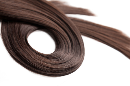Closeup on luxurious straight glossy hairの写真素材