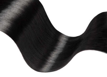 Closeup on luxurious straight glossy hairの写真素材