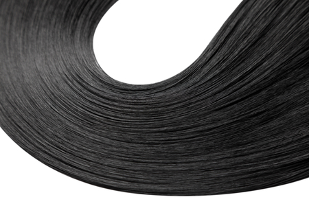 Closeup on luxurious straight glossy hairの写真素材
