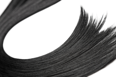 Closeup on luxurious straight glossy hairの写真素材