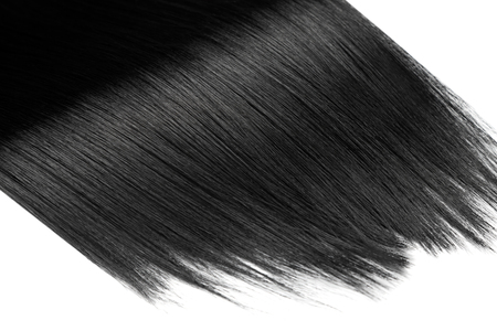 Closeup on luxurious straight glossy hairの写真素材