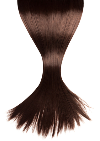Closeup on luxurious straight glossy hairの写真素材