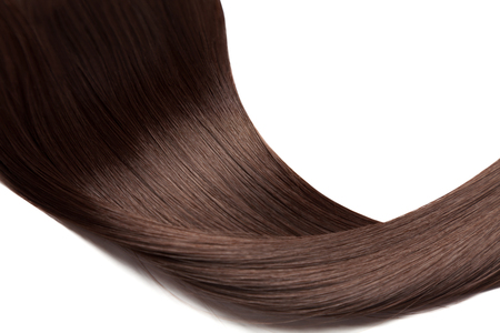 Closeup on luxurious straight glossy hairの写真素材