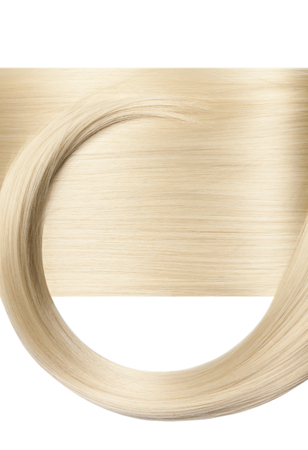 Closeup on luxurious straight glossy blonde hairの写真素材