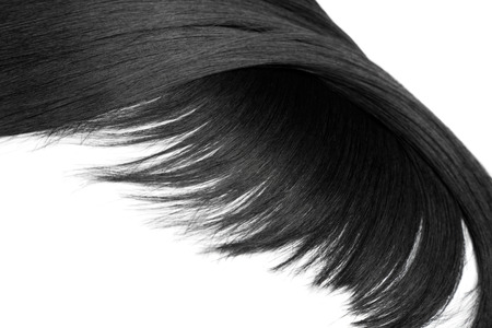 Closeup on luxurious straight glossy hairの写真素材