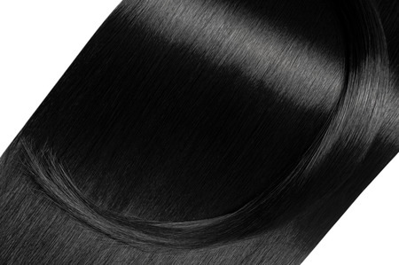 Closeup on luxurious straight glossy hairの写真素材