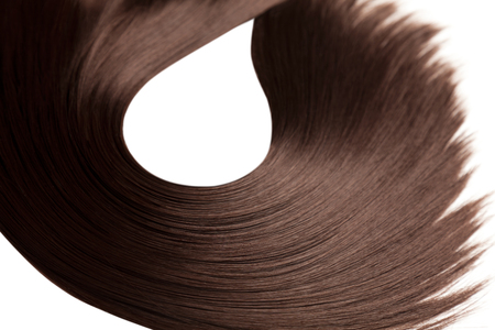 Closeup on luxurious straight glossy hairの写真素材
