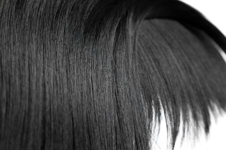 Closeup on luxurious straight glossy hairの写真素材