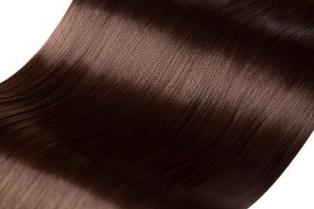 Closeup on luxurious straight glossy hairの写真素材