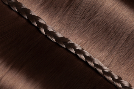 Closeup on luxurious straight glossy hairの写真素材