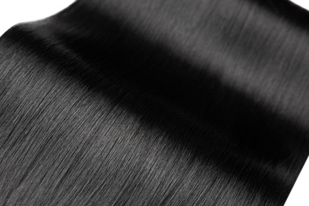 Closeup on luxurious straight glossy hairの写真素材