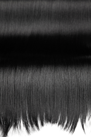 Closeup on luxurious straight glossy hairの写真素材
