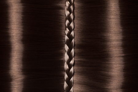 Closeup on luxurious straight glossy hairの写真素材