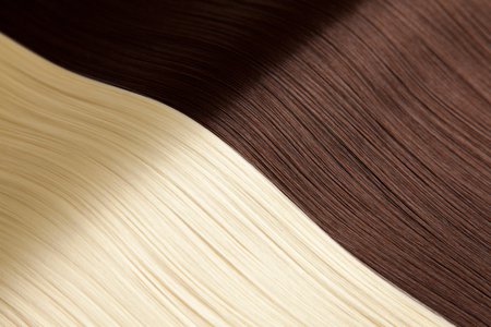 Closeup on luxurious straight glossy hairの写真素材