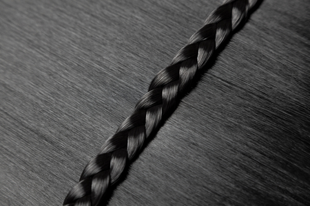 Closeup on luxurious straight glossy hairの写真素材