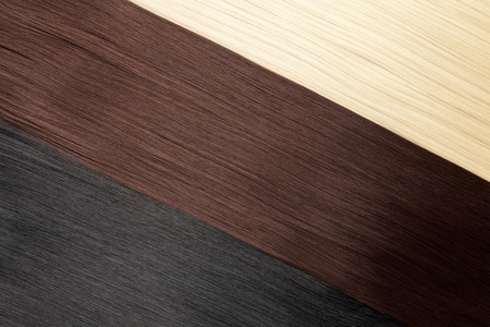 Closeup on luxurious straight glossy hairの写真素材