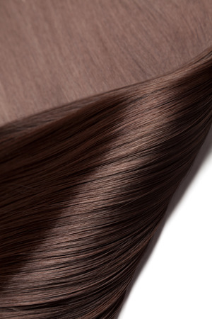 Closeup on luxurious straight glossy hairの写真素材