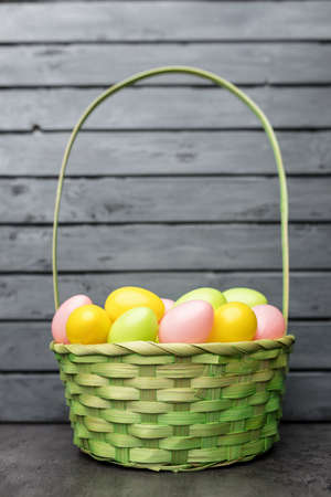 Traditional seasonal Easter holiday bunny and eggsの写真素材