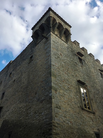 Meleto Castle - Tuscany - Italyの写真素材
