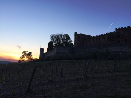 Brolio castle at the sunset - Tuscany - Italyのeditorial素材