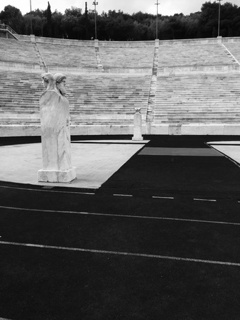 Sculptures in the Panathenaic Stadium - Athens - Greece