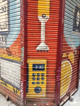 Graffiti on the Street (Barcelona, ??Spain)の写真素材