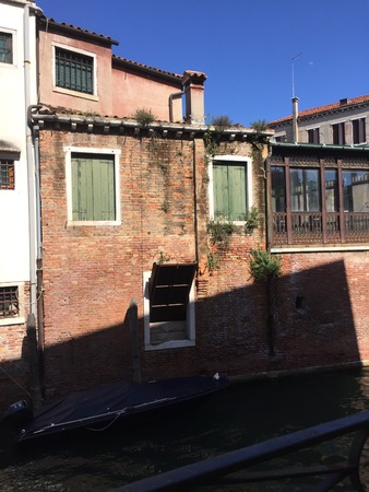 Venetian architecture on the canals (Venice, Italy)の写真素材