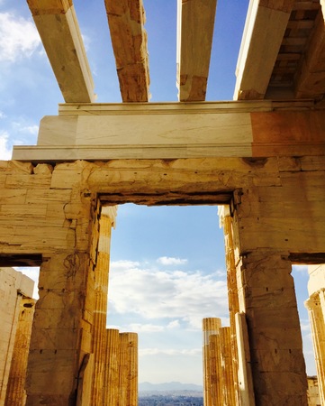 Propylaea - Acropolis of Athens (Greece)の写真素材