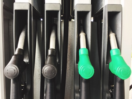 Gasoline pump - Diesel pump - Gas station (Pesaro, Italy)の写真素材