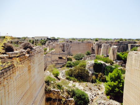 Rock block mountains in Favignana (Sicily, Italy)の写真素材