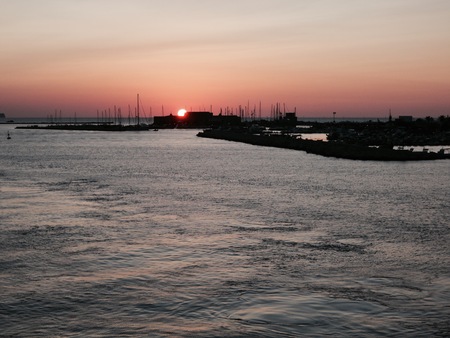 Sunset in Favignana (Sicily, Italy)の写真素材