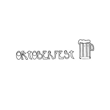 Oktoberfest - Beer - Written - Logo - Illustration - Vector (Munich, Germany)のイラスト素材
