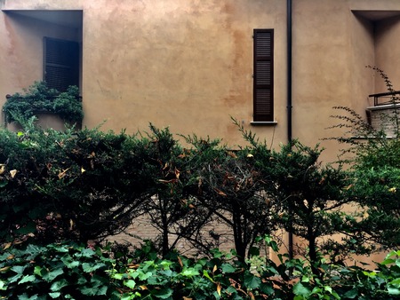 Facade of a building in the nature (Fano, Italy)の写真素材