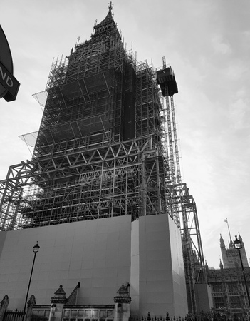 Work in progress in London - Clock tower (London, Europe)の写真素材