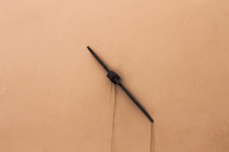 Bolted end-plate in a medieval building - Structural reinforcing (Spello, Umbria, Italy)の写真素材