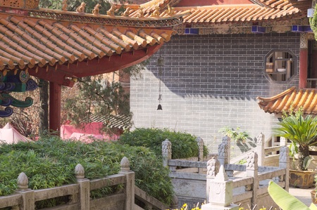Architecture and garden in Yuantong Temple (Kunming, Yunnan, China)