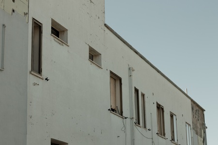 Facade of an abandoned building (Fano, Italy)の写真素材