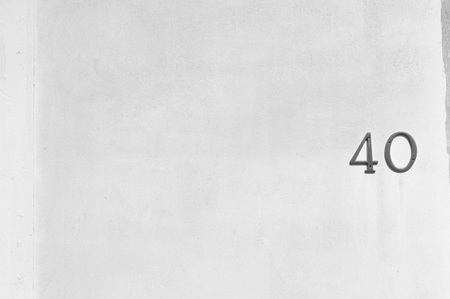 Forty number - House number background (Pesaro, Italy, Europe)