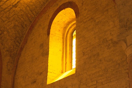 Light through a church window (Marche, Italy, Europe)の写真素材