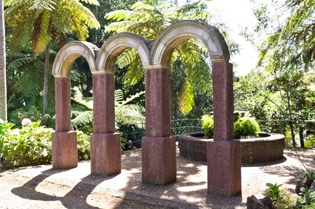 Three arches in the park (Funchal, Madeira, Portugal)の写真素材
