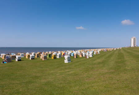 Beachchairs at Nordseeの写真素材