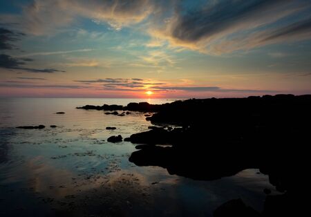 Sunset, West Coast in Swedenの写真素材
