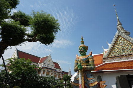 The statue of temple of dawnの写真素材