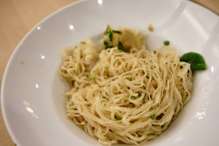 Egg noodleの写真素材